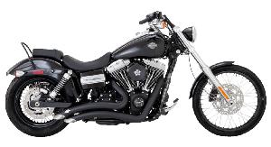 2-INTO-2 BIG RADIUS EXHAUST SYSTEM - MATTE BLACK 06-09 DYNA