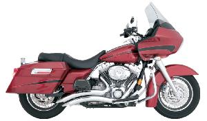 2-INTO-2 BIG RADIUS EXHAUST SYSTEM - CHROME FOR 07-09 TOURING MODELS