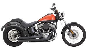 BIG SHOTS STAGGERED EXHAUST SYSTEM - CHROME FOR SOFTAIL 86-09
