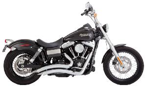 2-INTO-2 BIG RADIUS EXHAUST SYSTEM - CHROME FOR DYNA 06-09