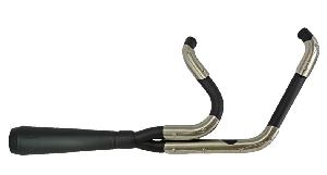 2-INTO-1 ASSAULT EXHAUST SYSTEM - BLACK - STRAIGHT FOR TOURING MODELS 2017-UP