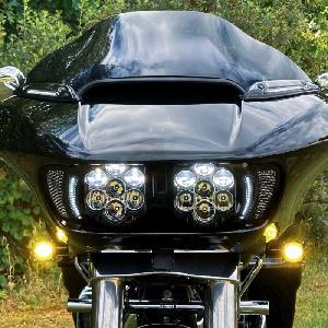 SHARK DEMON® LED TURN SIGNALS BLACK WITH YELLOW LENS FOR ROAD GLIDE & RG3