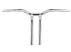 1-PIECE KAGE FIGHTER T-BAR CHROME W/ PULLBACK FOR TOURING MODELS 24+