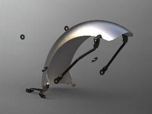BOBBER STYLE REAR FENDER WITH LIGHTS FOR STOCK SIZE WHEEL -INDIAN SCOUT