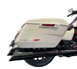 2017-UP - 50 CAL - SLIP-ON MUFFLERS SLASH CUT - H-D TOURING - MIDNIGHT CHROME