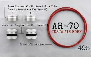 AR-­70/49-S FORK TUBE AIR RIDE KIT 2014 AND UP HARLEY DAVIDSON FLH / BAGGERS AND 2018 TO 2023 SOFTAILS