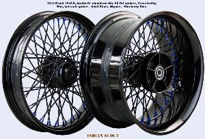 CUSTOM 60 FAT CROSS LACING SPOKES FOR INDIAN SCOUT