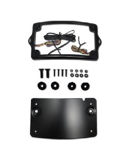 KODLIN CURVED ELYPSE 3-1 LED LICENSE PLATE KIT FOR HD TOURING MODELS IN BLACK