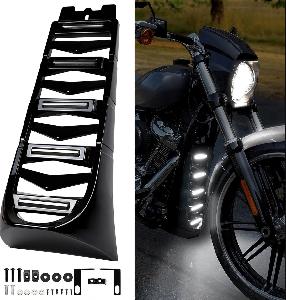  LUMENSHIELD CHIN SPOILER / RADIATOR GUARD WITH LED LIGHT BARS FOR 2018+ HARLEY DAVIDSON SOFTAIL MODELS