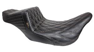 TAILWHIP SEAT - DOUBLE DIAMOND W/ CHESTNUT THREAD - BLACK - FL '08-'24