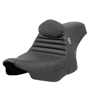 PRO SERIES SDC PERFORMANCE TUCK ‘N ROLL SEAT WITH DRIVER'S LUMBAR REST FOR 2024+ TOURING MODELS
