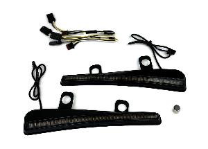 LED WINDSHIELD TRIM WITH TURN SIGNALS FOR ROAD GLIDE 24-UP