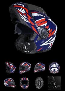 DAYTONA GLIDE MODULAR MOTORCYCLE HELMET - DOT APPROVED, BLUETOOTH READY, DUAL VISOR (W/LIBERTY)