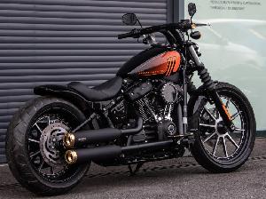 SHORTY REAR FENDER WITH LIGHTS FOR 18+ STREET BOB, FAT BOB SLIM, LOW RIDER & SPOT GLIDES WITH 180/200 TIRE