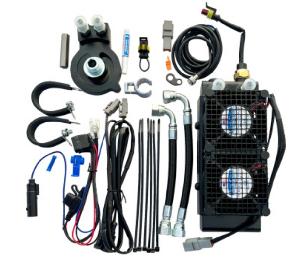 SMT8-3 OIL COOLER KIT FOR SOFTAIL / TOURING & TRIKE MODELS - NAKED BLACK