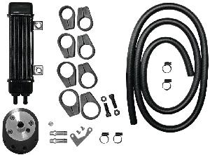 VERTICAL SLIMLINE FRAME MOUNT OIL COOLER FOR 99-16 TOURING (EXCEPT TWIN COOLED) 00-17 SOFTAIL, 99-17 DYNA & 86-98 XL