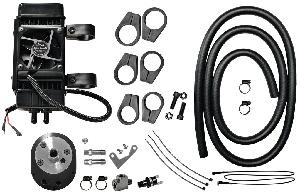 VERTICAL FRAME MOUNT FAN ASSISTED OIL COOLER SYSTEM FOR 99-16 TOURING (EXCEPT TWIN COOL MODELS) 00-17 SOFTAIL / 99-17 DYNA / 89-98 XL (EXCEP MODELS W/ABS)