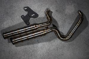 GANSTA CLASSIC BRUSHED STAINLESS STEEL EXHAUST FOR M8 SOFTAIL 2018+