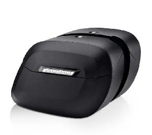 36L LAMELLAR RAVEN EXTRA LARGE SHOCK CUT-OUT LEATHER COVERED HARD BAGS FOR SPORTSTER XL1200 CUSTOM / XL1200C / XLH1200C