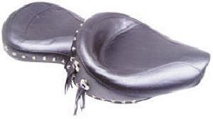 ONE PIECE STUDDED WIDE SUPER TOURING SEAT FOR SPORTSTER 1996-03 & ALL 3.3 GAL