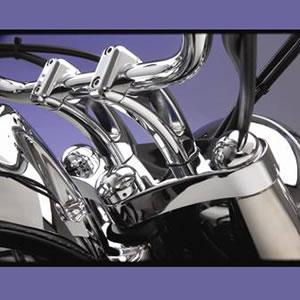 DOMED FORK CAP COVERS 33MM (1-1/4 INCH NUT) FOR SUZUKI VL800 01-03 (NOT C50) 