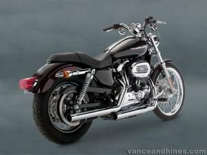 STRAIGHTSHOTS SLIP ONS FOR SPORTSTER 04-13
