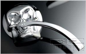 CHROME BILLET FOUR SKULL MIRROR (RIGHT OR LEFT)