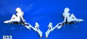 CHROME BILLET BIG LADY LUCK MIRRORS (PAIR)