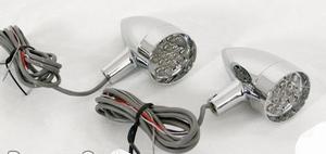 CHROME LED BULLET BLINKERS (AMBER)