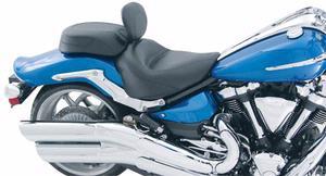 TWO PIECE PLAIN DUAL WIDE TOURING SEAT W/ DRIVER BACKREST FOR RAIDER 08-UP