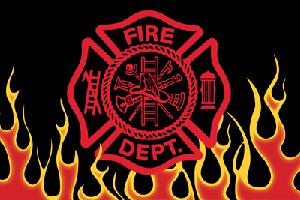 FIRE DEPARTMENT (Logo with red flames) 6