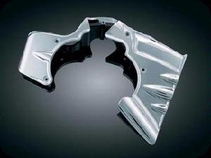 TRANSMISSION SHROUDS FOR MOTORCYCLE EQUIPPED WITH STOCK HEAD PIPES 07-08 ELECTRA GLIDE, ROAD GLIDE, STREET GLIDE & ROAD KINGS