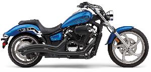.BLACK SWEPT EXHAUST FOR STRYKER 
