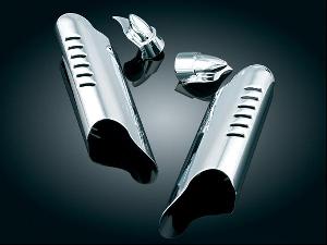 LOWER LEG DEFLECTOR SHIELDS FOR 00-11 ELECTRA GLIDES/ ROAD GLIDES/ STREET GLIDES/ ROADKINGS/ TRIKES (PAIR)