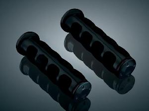 BLACK ISO-GRIPS FOR HONDA & TRIUMPH MOTORCYCLES