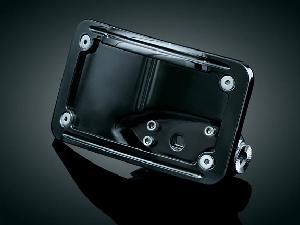 BLACK CURVED HORIZONTAL SIDE MOUNT LICENSE PLATE FRAME (CHECK FITMENT)