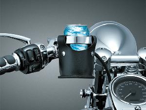 UNIVERSAL DRINK RING W/ BEVERAGE CARRIER (EACH) FOR FITS 82-UP HARLEY/ METRIC CRUISERS FOR CLUTCH OR BRAKE
