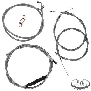 STAINLESS BRAIDED CABLE AND LINE KITS FOR 12-14 INCH APE HANGERS (07-UP XL)
