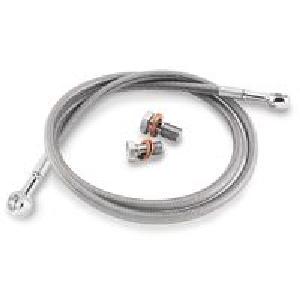 STAINLESS STEEL FINISH SINGLE BRAKE LINE KIT FOR XL1200 N 07 NIGHTSTER 