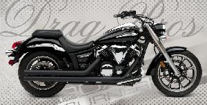2.5 INCH CERAMIC BLACK DOUBLE WALL STREET PROS FOR YAMAHA 07-UP VSTAR 950 
