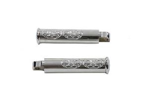 SKULL FOOTPEG SET MALE MOUNT FOR HARLEY ONLY OR HIGHWAY PEGS FOR ALL BIKES (See description)