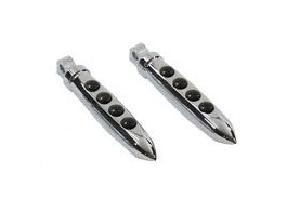 BILLET BULLET FOOTPEG SET MALE MOUNT FOR HARLEY ONLY OR HIGHWAY PEGS FOR ALL BIKES (See description)