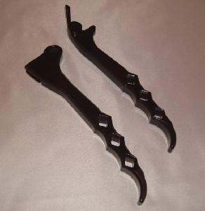 BLACK DIAMOND CUT HAND CONTROL LEVERS FOR HONDA SABRE (PAIR)