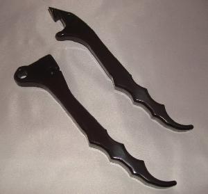 BLACK SOLID HAND CONTROL LEVERS FOR HONDA SABRE (PAIR)