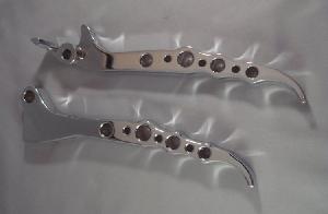 CHROME CIRCLE CUT HAND CONTROL LEVERS FOR HONDA FURY -PAIR ((2 SETS IN STOCK))