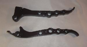 BLACK CIRCLE CUT HAND CONTROL LEVERS FOR HONDA SABRE (PAIR)
