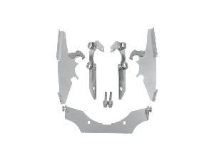 BULLET FAIRING POLISHED TRIGGER-LOCK MOUNTING KIT FOR HONDA VTX1300R/S 03-09 (COVERED FORKS)
