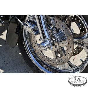 CHROME DOME AXLE CAPS FOR HARLEY
