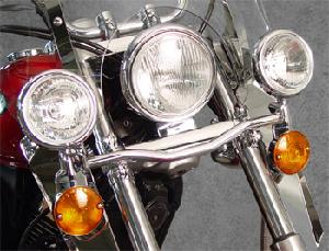 CHROME LIGHT BAR FOR KAWASAKI 95-05 VN-800A VULCAN / YAMAHA 99-09 XVS-1100 V-STAR