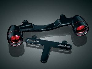 GLOSS BLACK BULLET LIGHT REAR TURN SIGNAL BAR FOR HARLEY DAVIDSON '91-'12 ELECTRA GLIDES, TOUR GLIDES, ROAD KINGS / '98-'08 ROAD GLIDES / '86-'12 FLST/C/N (EACH)